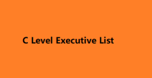 C Level Executive List