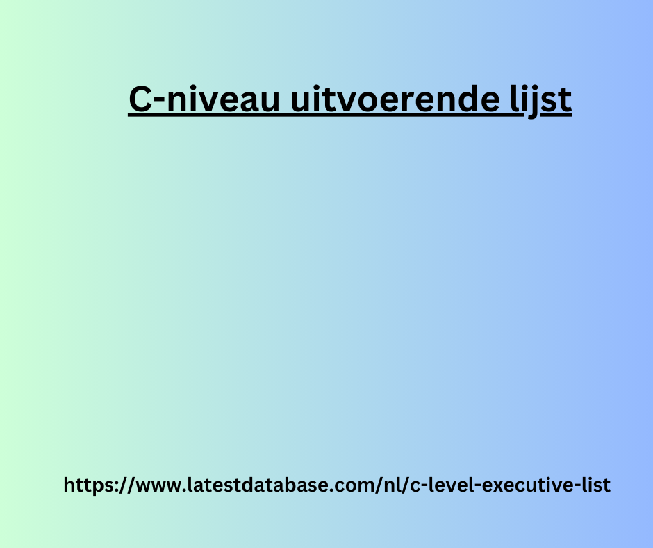 C-niveau uitvoerende lijst