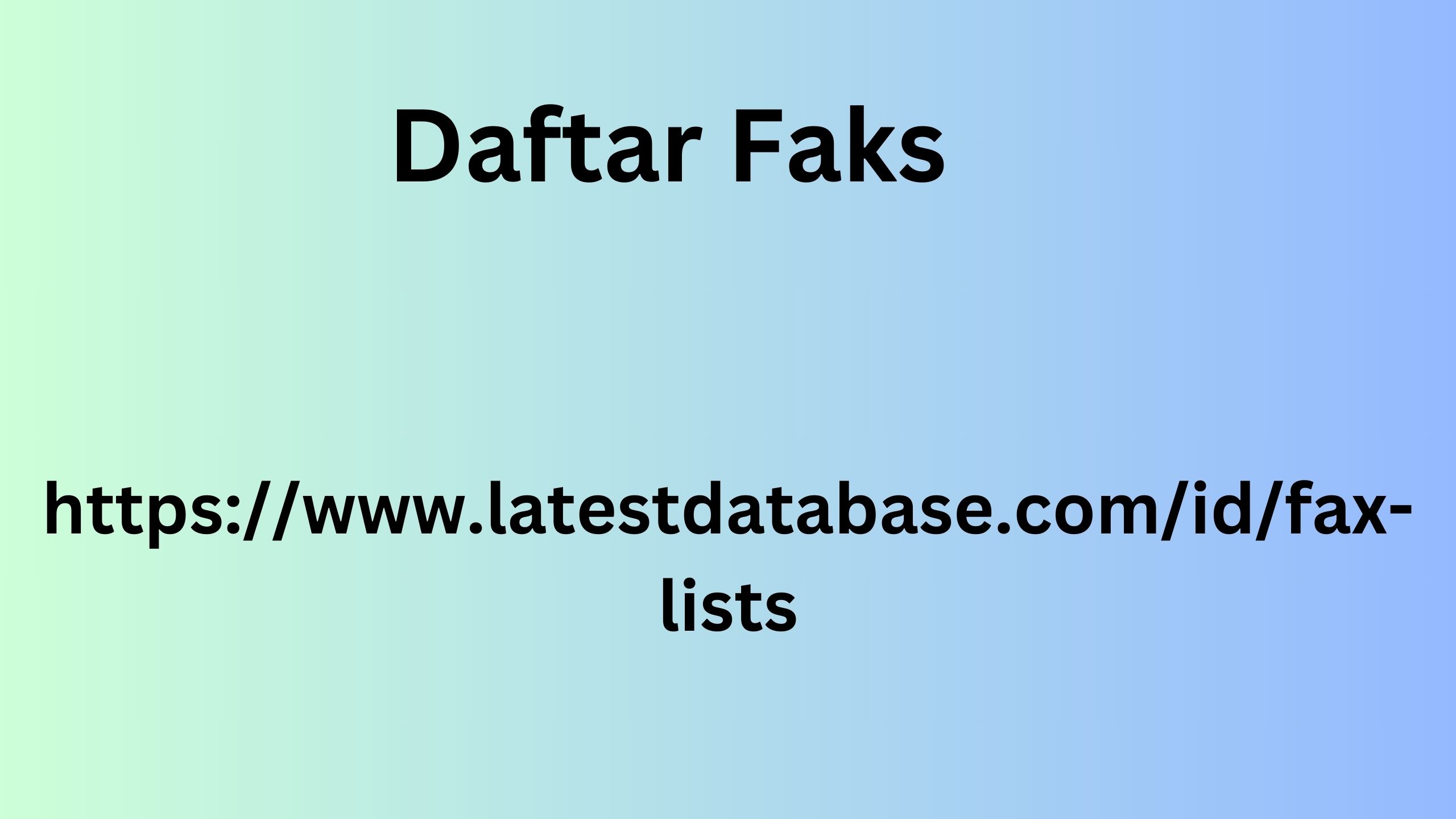 Daftar Faks 