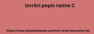 Izvršni popis razine C