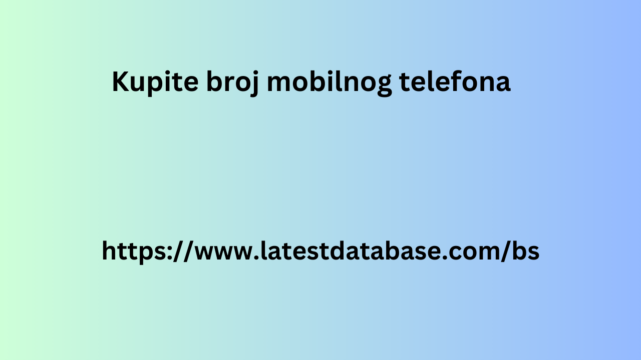 Kupite broj mobilnog telefona 