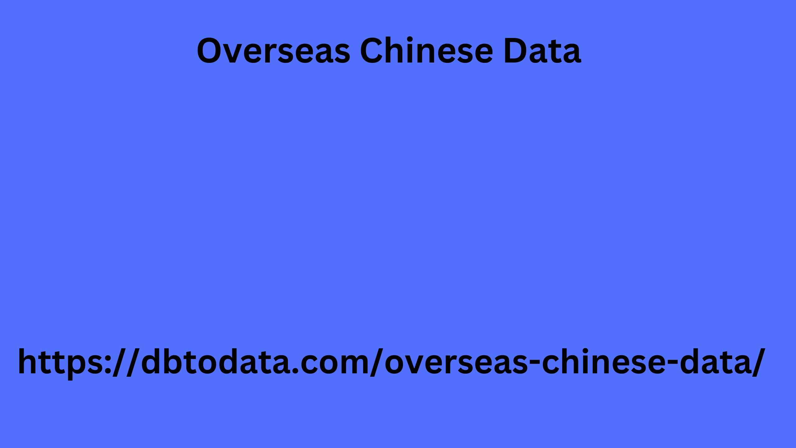 Overseas Chinese Data