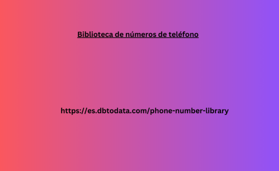 Biblioteca de números de teléfono