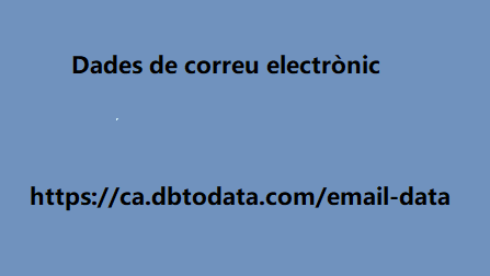 Dades de correu electrònic