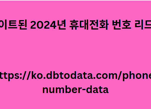 업데이트된 2024년 휴대전화 번호 리드