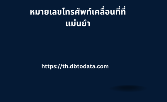 หมายเลขโทรศัพท์เคลื่อนที่ที่แม่นยำ