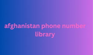 afghanistan phone number library