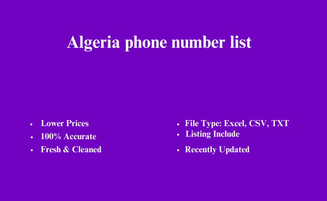 Algeria phone number list