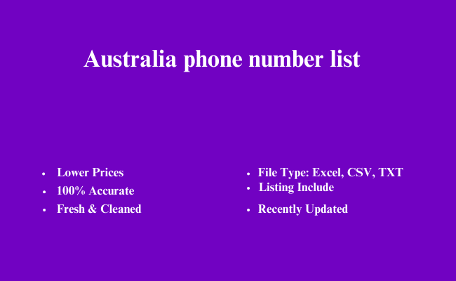 Australia phone number list