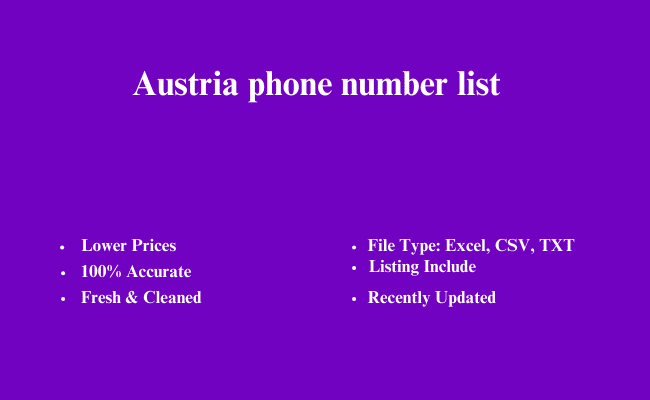 Austria phone number list