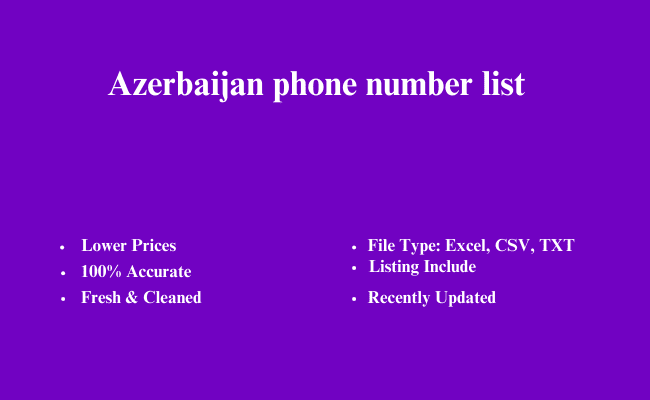 Azerbaijan phone number list