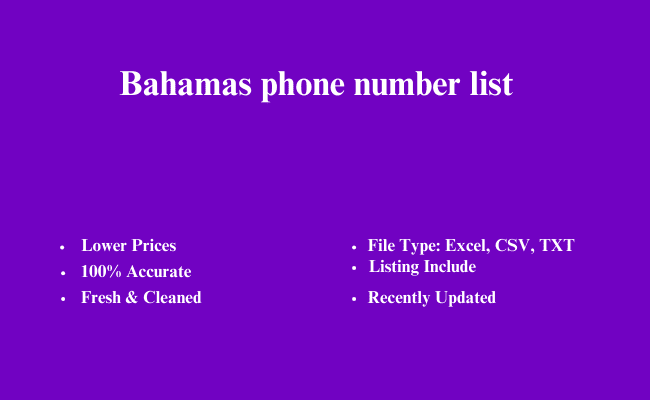 Bahamas phone number list