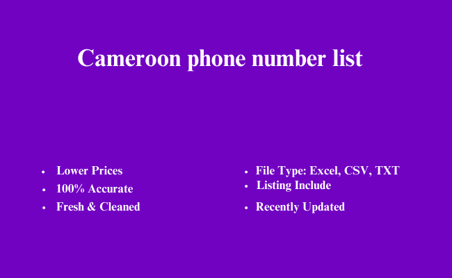 Cameroon phone number list