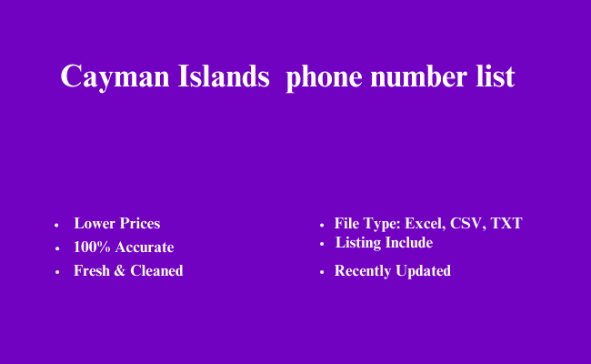 Cayman Islands phone number list