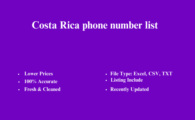 Costa Rica phone number list