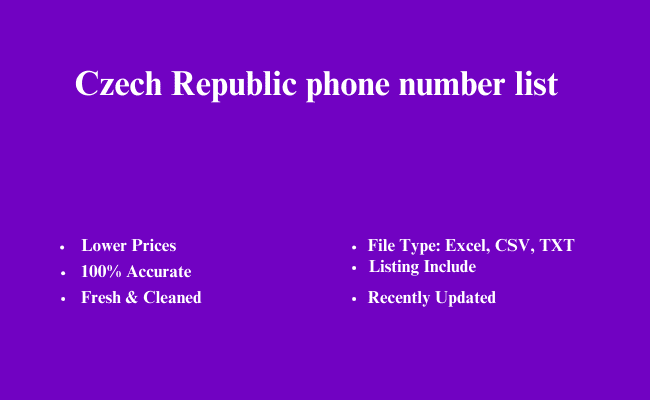 Czech Republic phone number list