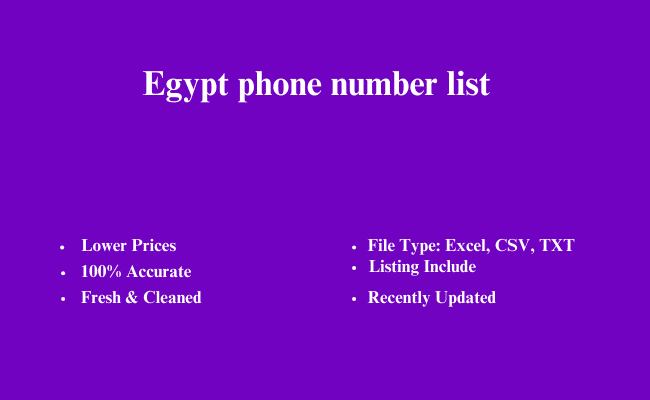 Egypt phone number list