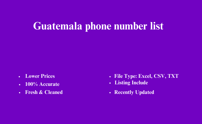 Guatemala phone number list