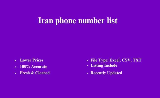 Iran phone number list