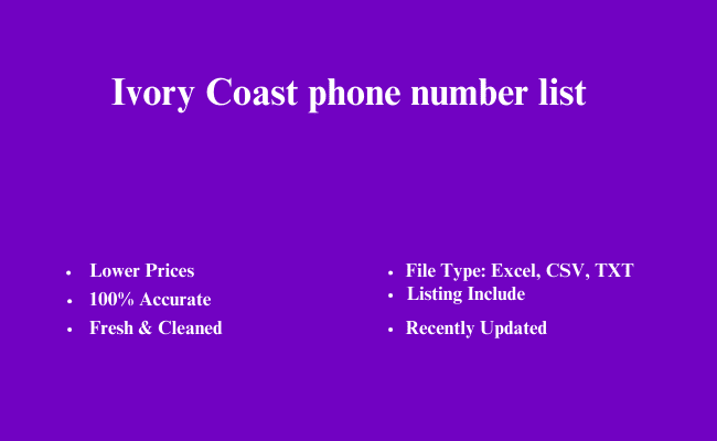 Ivory Coast phone number list