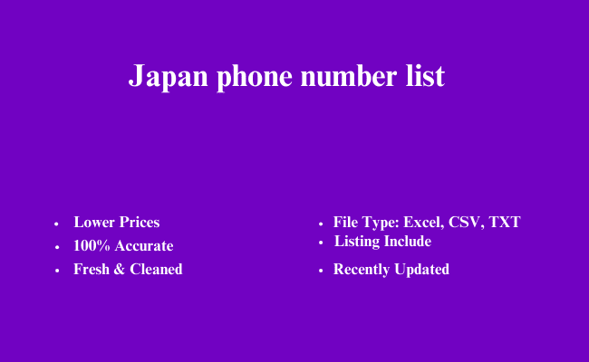 Japan phone number list