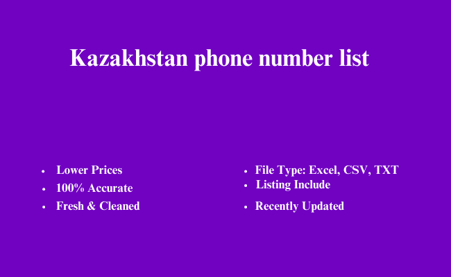 Kazakhstan phone number list