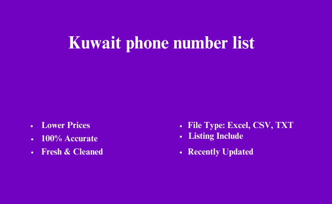 Kuwait phone number list