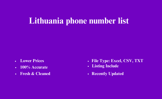 Lithuania phone number list