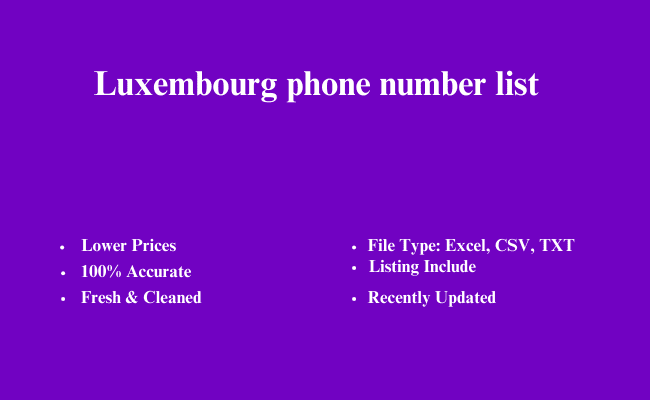 Luxembourg phone number list