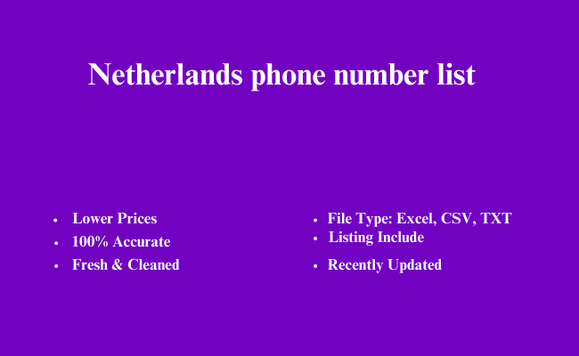 Netherlands phone number list