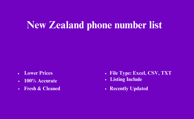 New Zealand phone number list