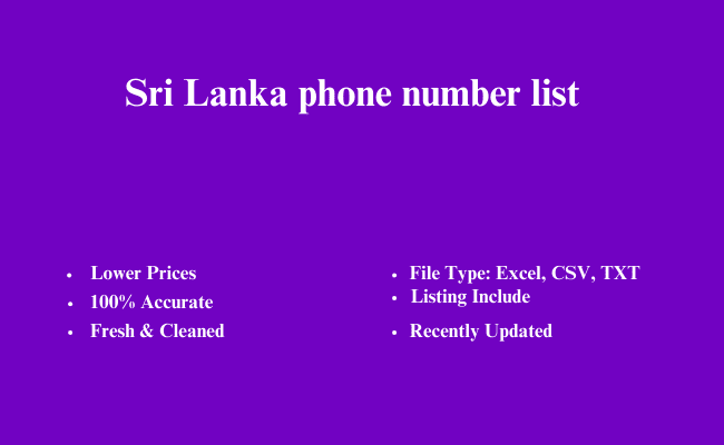 Sri Lanka phone number list